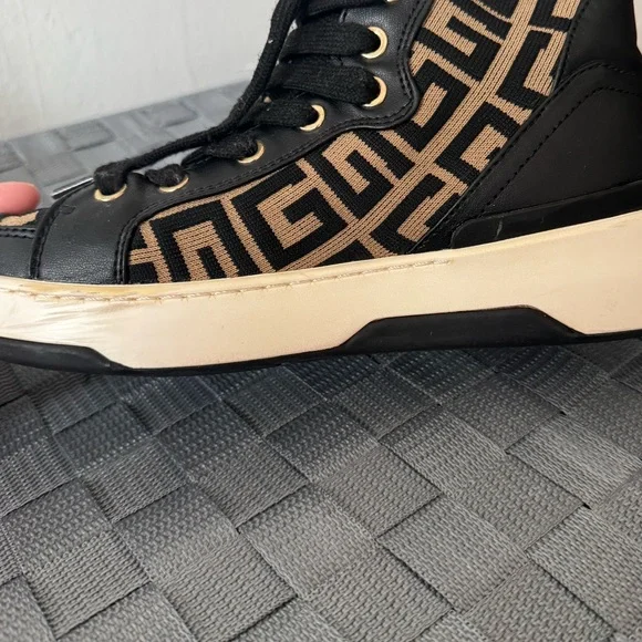 Guess Black and Tan Patterned High-Tops - Picture 6 of 7